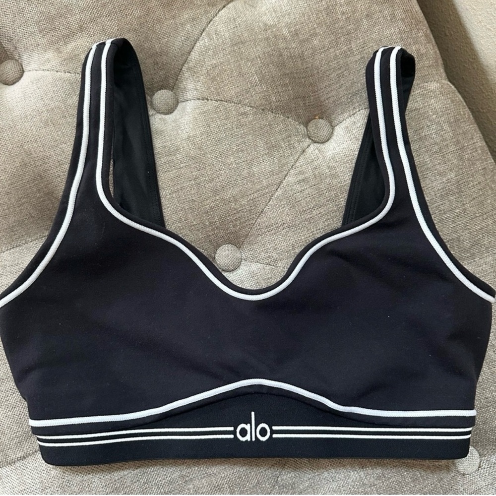 ALO Yoga Black and White Sports Bra